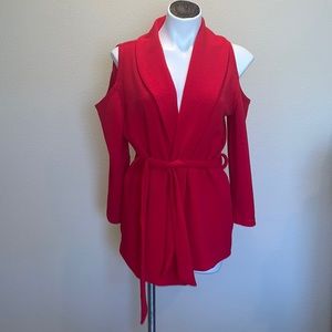 Guess Red Cold Shoulder Jacket / Blazer